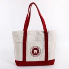 16oz custom logo tote canvas shopping cotton bag