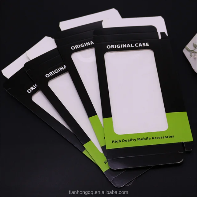 custom full color printed white cardboard gift clear pvc window