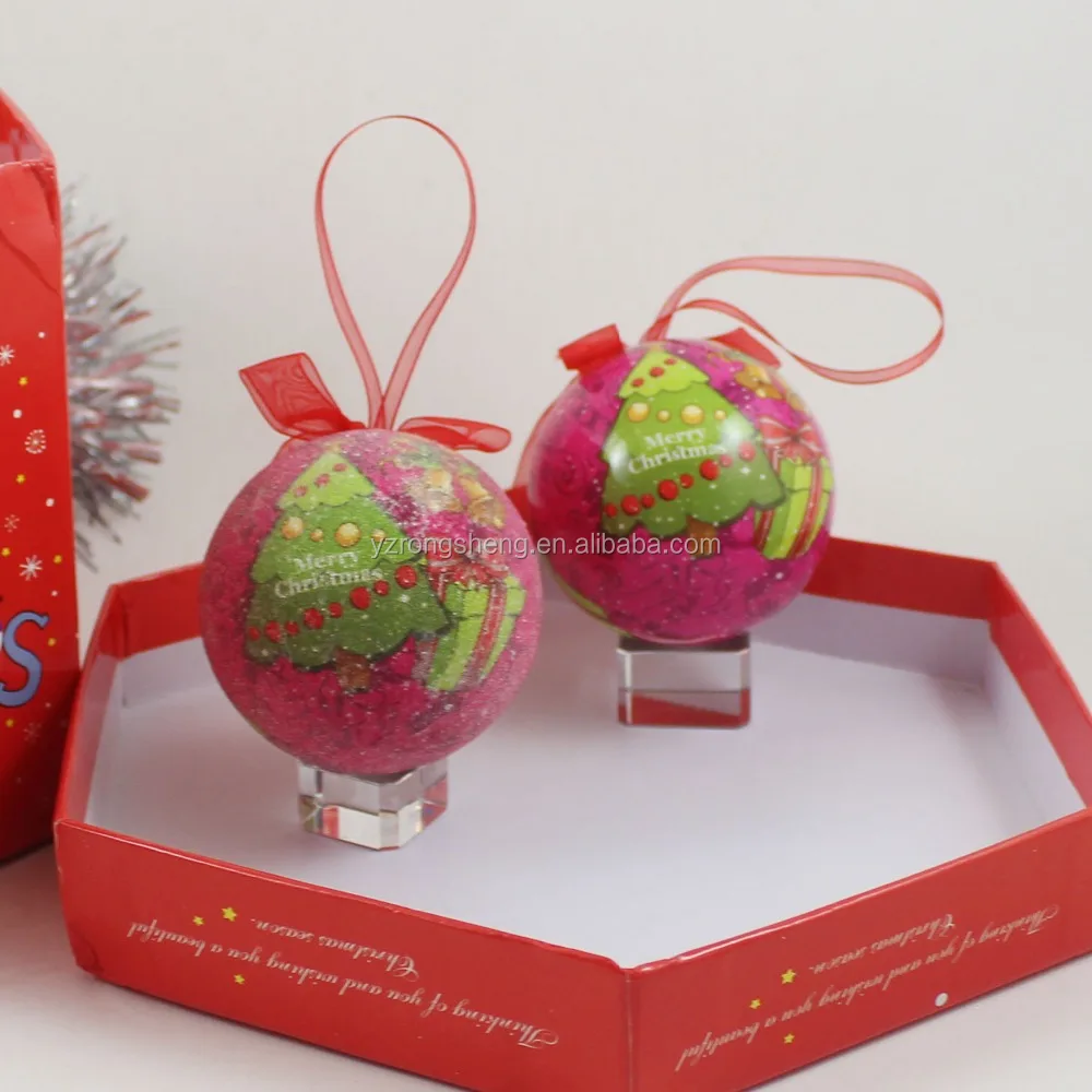 promotion gift custom logo high quality hanging christmas ball