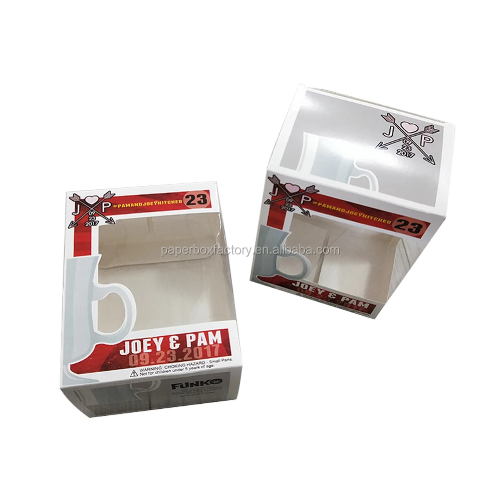 strong cardboard paper packaging box with clear pvc window
