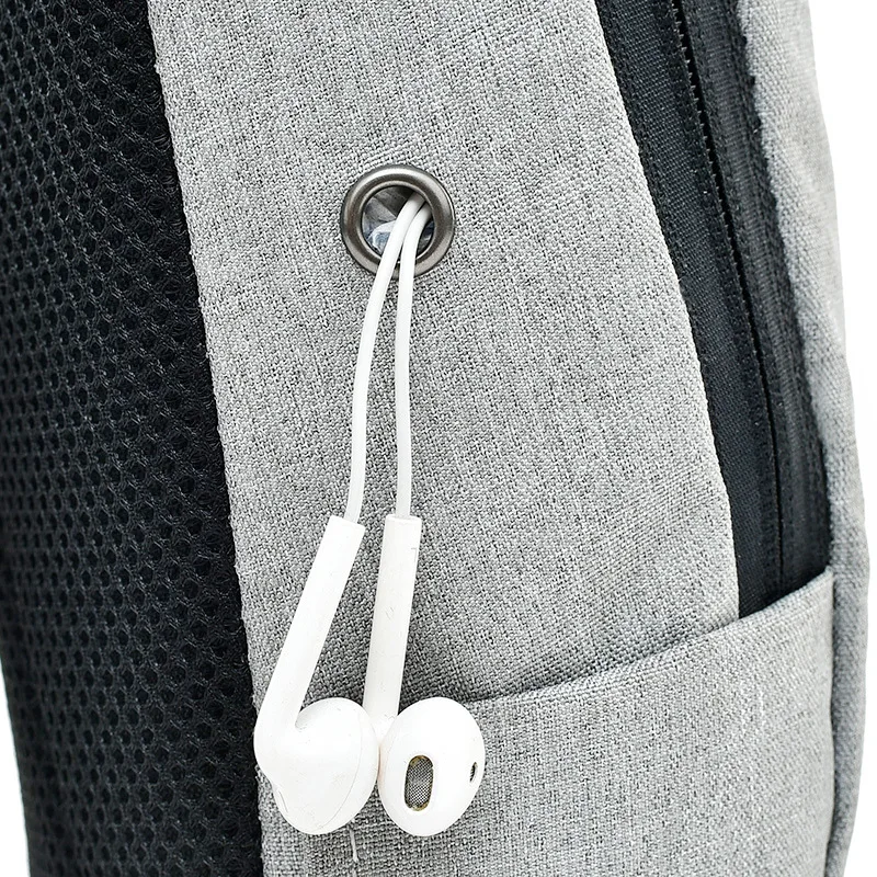 Men Women Anti Theft Backpack Canvas Headphone Hole Boys Crossbody Bag Single Shoulder Teenager Chest Bag Sac A Dos Homme BP0210 (22)