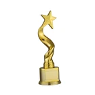 Wholesale Star Shape Gold Plated Casting Award Trophy With Metal Base