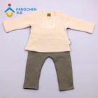 Baby Clothes Kids Lace Border Neck Cheap Wholesale Autumn And Winter Infant Girls Cute Cartoon Clothing Sets Kids Clothing