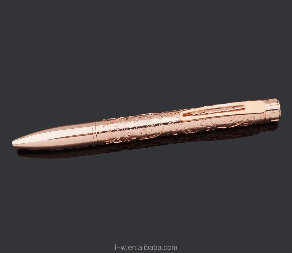 new rose gold engraving novelty multicolor pen for business