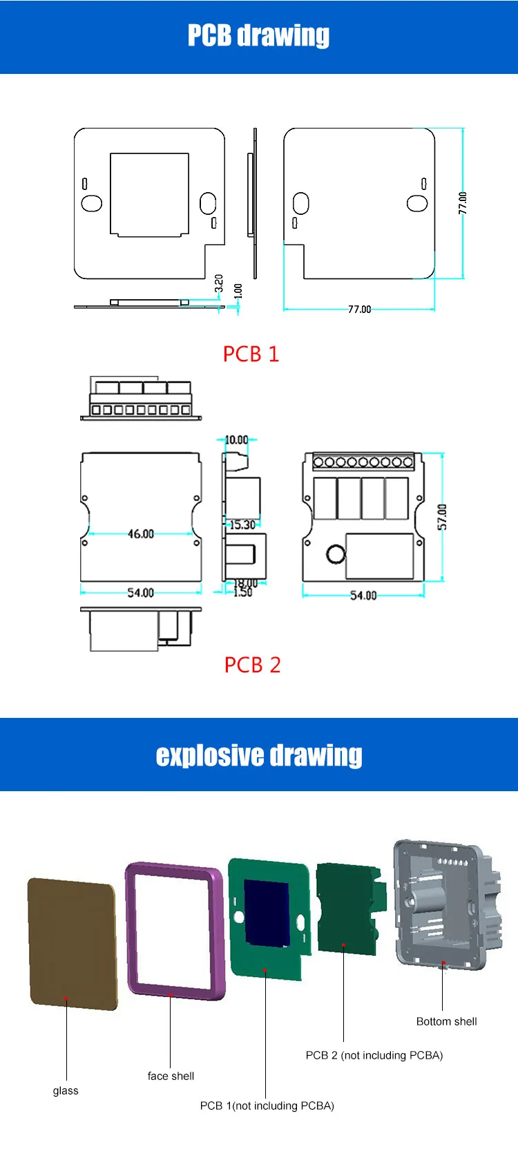 Smart Home Hotel Capacitive Led Sensitive plastic Touch Screen zigbee touch switch case - ANKUX.COM