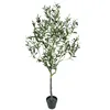 High Simulation Artificial Olive Tree Decorative Plants Silk Single Trunk Olive Tree for Sale