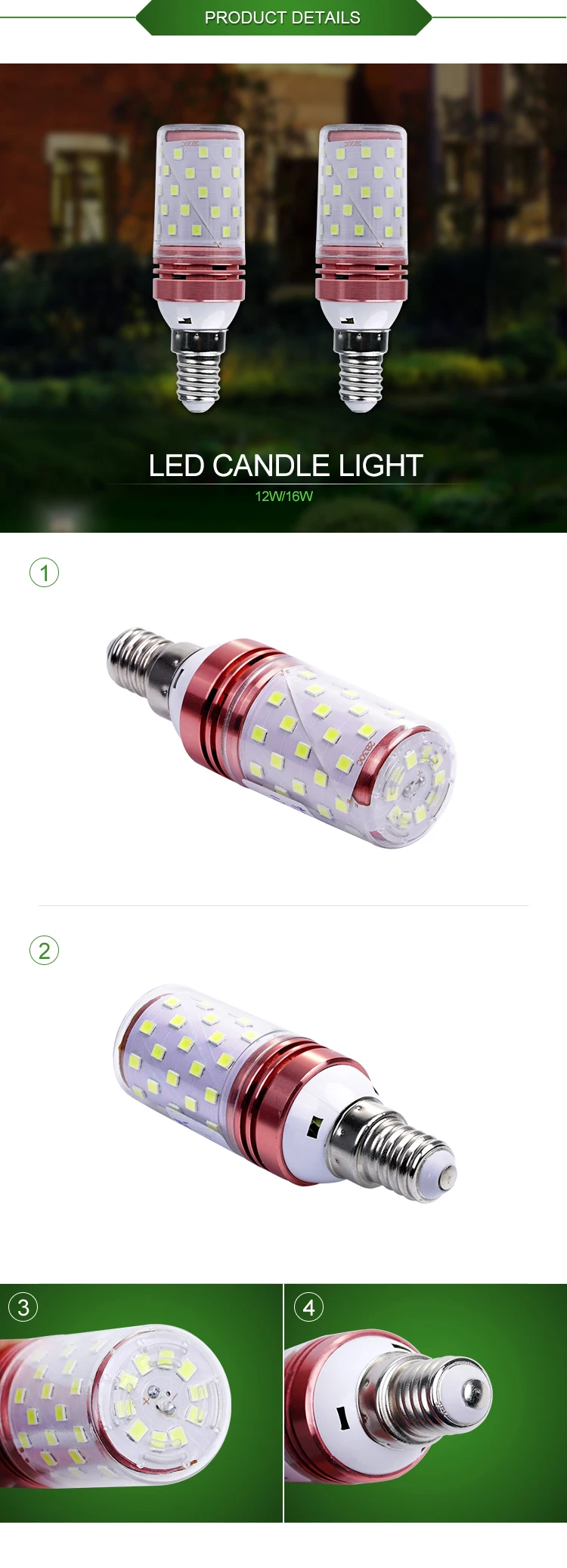 China wholesale 220v corn led light bulbs E14 12 16 watts Energy Saving Lamp warm white Led Bulb Light