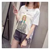 New Printed Short Sleeve T-shirt Top Trend of 200 Kinds Fat MM Spring and Summer 2009