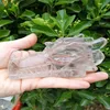 New Arrival Natural crystal hand carved gem stone smoky crystal dragon skull for decoration
