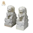 Hot sale classic design stone marble foo dogs sculpture NTMA-052Y