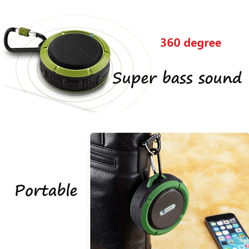 Factory price waterproof fm shower radio waterproof wireless speaker c6 portable wireless speaker with sucker - ANKUX.COM