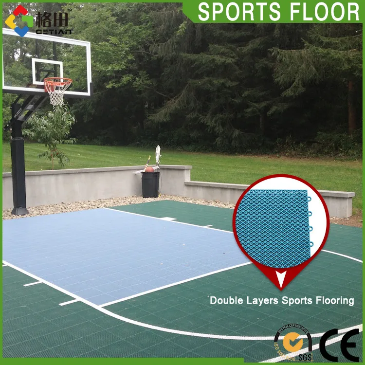Low Price Practical Outdoor Pp Plastic Flooring Basketball Court