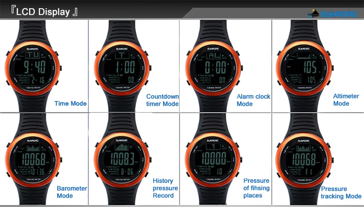 Sunroad fishing barometer watch FR720 single description photo 10