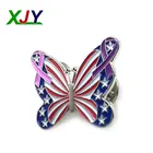 High quality novelty butterfly clasp soft enamel metal pin badge