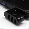 Rotatable High Speed 3 Port USB HUB 2.0 USB Splitter Adapter for Notebook Tablet Computer PC Peripherals