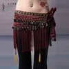 Hot Sale 3 color Tribal Belly Dance Beads Tassel Hip Scarf Coins Belt