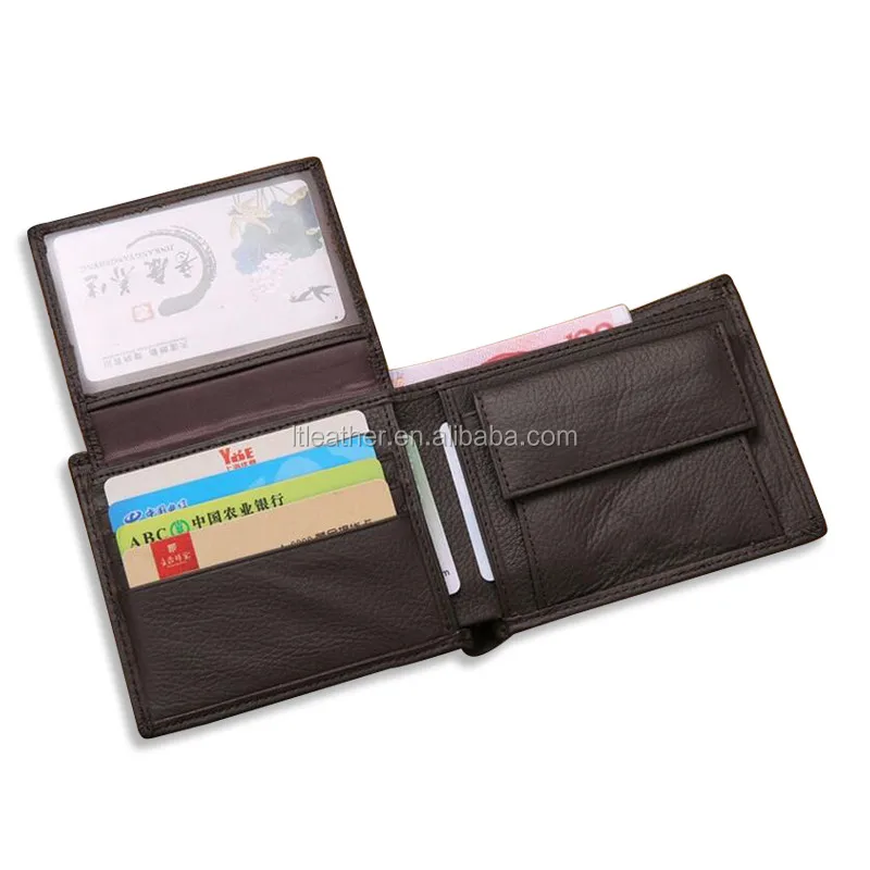 hot selling design card holder rfdi bifold slim geunine leather
