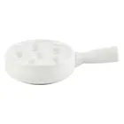Western high quality customized fancy egg cup holders white ceramic egg holder with handle