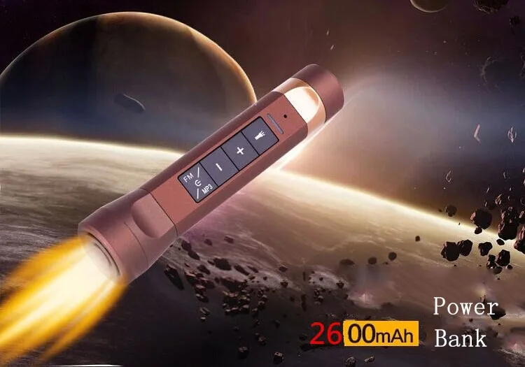 Outdoor sport led torch light bluetooth speaker with Flashlight power bank - ANKUX.COM