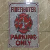custom factory retro parking only embossed metal tin signs