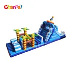 Surfing inflatable bouncer obstacle outdoor obstacle course equipment inflatable obstacle course for sale