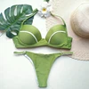 young girl 2018 hot sexy brazilian bikini fashion models open swimwear green color two piece swimming costume
