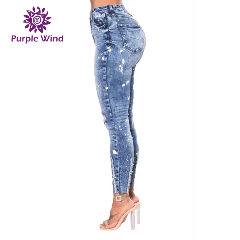 Factory Price Fashion Wash Denim Skinny Brazilian Jeans for Women