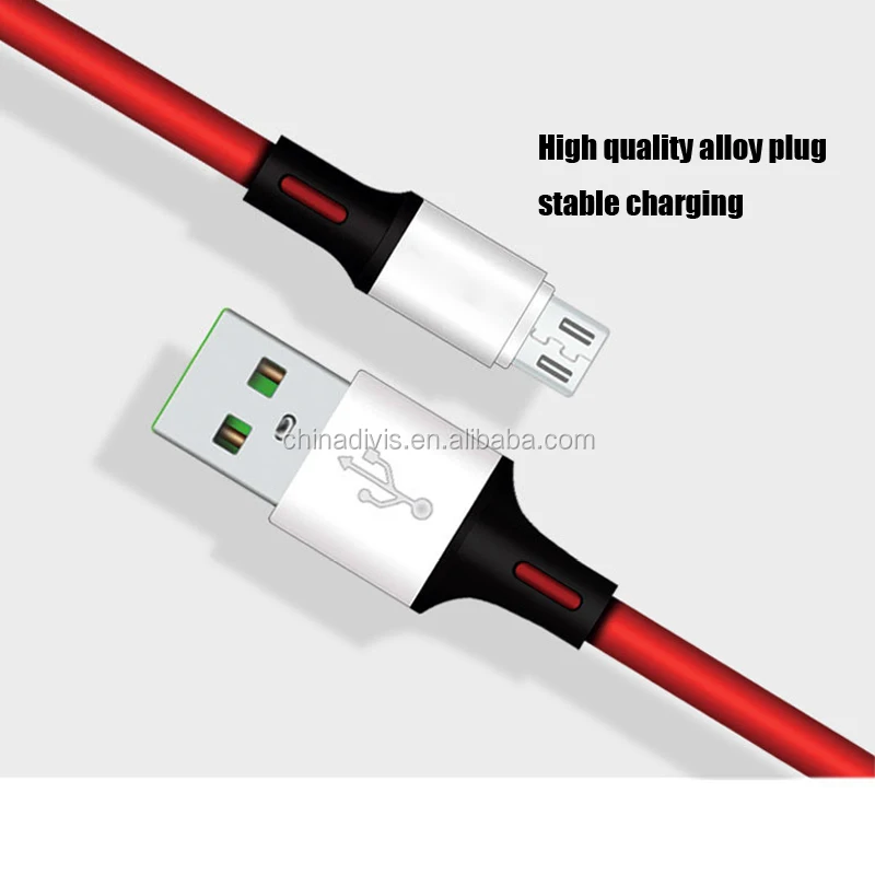 Round aluminum alloy candy color TPE high elastic cables USB fast data charging cable for mobile phone - ANKUX.COM