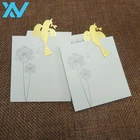 Small order Personalized custom bird shape golden color metal bookmark
