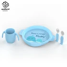 China Non Toxic Bpa Free Christmas Home PLA Material Biodegradable PLA Plastic Children Dinner Set