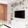 Removable Living Room 3D PVC black beautiful wall sticker decor