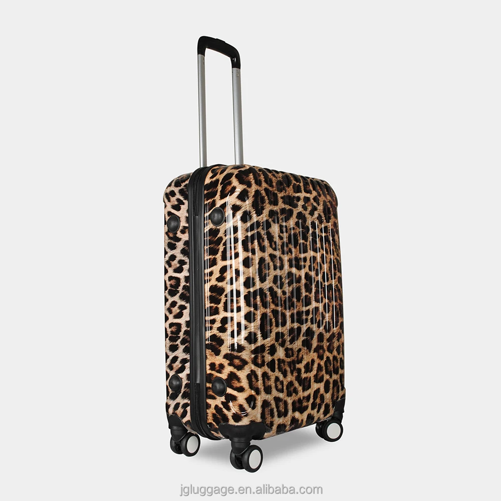 Animal léopard imprimé valise fille fashional bagages de chariot de voyage