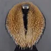 Myfur Top Quality Custom Order Natural Color Raccoon Fur Trim Collar