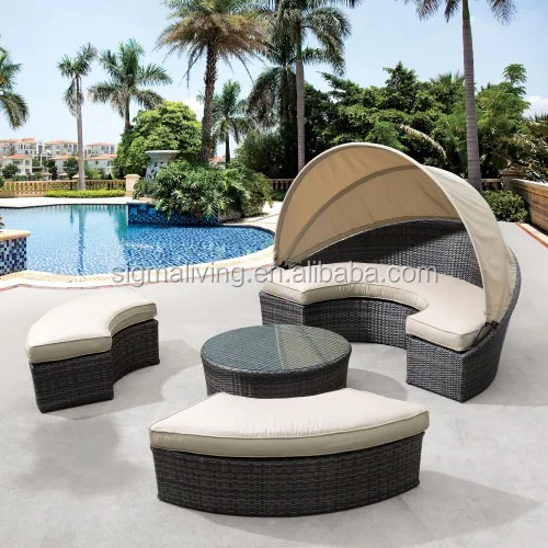 New arrival all-Weather patio furniture wicker rattan daybed
