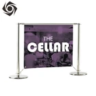 Customizable Message Printing Outdoor Cafe Banner Barrier Stand Metal Cafe Stand