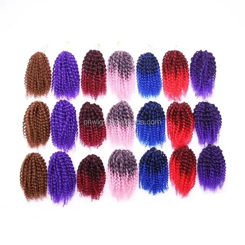 8 Ombre Colored Mali Bob Havana Mambo Marley Crochet Braids Twist