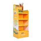 Custom Cardboard Products Display Stand,Corrugated Carton Floor Display Rack,Paper Display Stand Shelf Unit
