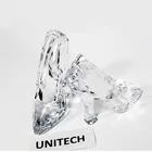 Brand transparent high heels crystal shoe souvenir figurines gifts cinderella crystal shoes