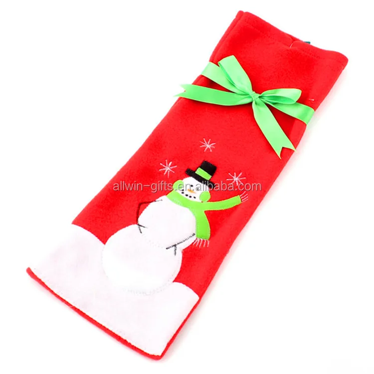 christmas gift bag wholesale red velvet christmas wine bottle