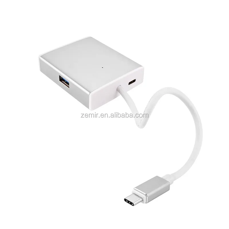 3.0 USB&RJ45 100M&Type C Female Charging Port USB C HUB