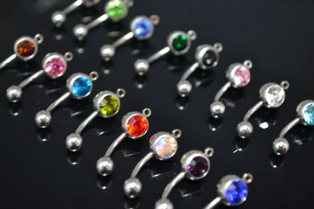 Diy Jeweled Navel Piercing Rings With Hook Belly Button Ring Buy Diy