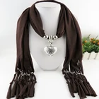LYY Foreign trade tassel pendant scarf wholesale love heart pendants Europe and America ladies LYYDD1 jewelry scarf spot