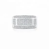 Classic Diamond Cluster 10K White Gold Ring for Men
