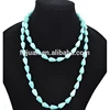 Fashion cheap womens turquoise beads turquoise spike necklace