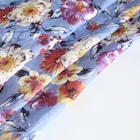 Digital printing floral design on 100% Linen fabric for dresses