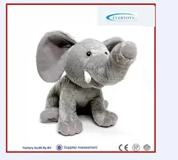 repeat talking stuffed elephant animated educational plush toy