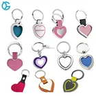 Hot sale custom heart shaped lovers metal keyring