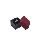 Luxury Ring Box Velvet Ring Box Custom Logo Luxury Paper Cardboard Gift Jewelry Velvet Ring Box