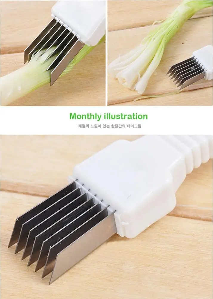 Onion Knife Cutter Graters Slicers Shredder Vegetable Tools Peelers And Zester Multi Chopper Sharp Scallion Kitchen knife KC1005