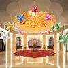 Christmas decorations colorful hanging folding 3D paper christmas star